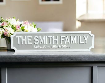 3D Acrylic Family Name Sign | Custom Street Sign Plaque