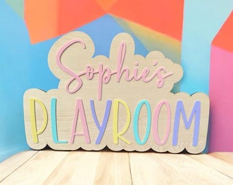 Letrero para sala de juegos/habitación/rincón de juegos para hermanos/niños/niñas, letreros personalizados para sala de juegos, letrero de puerta personalizado para sala de juegos de niños pequeños, letrero de madera