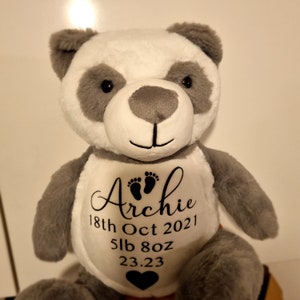 Personalised WEIGHTED Birth Weight Bear or Memory Bear