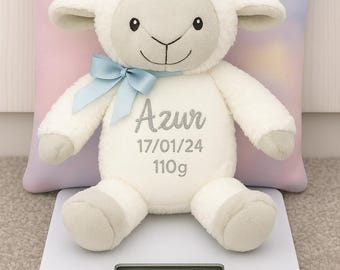 Baby loss Miscarriage Personalised WEIGHTED Tiny baby Lamb