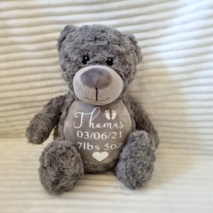 Personalised WEIGHTED Birth Weight Bear or Memory Bear
