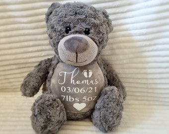 Personalised WEIGHTED Birth Weight Bear or Memory Bear