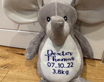 Personalised WEIGHTED Birth Weight Bear or Memory Bear