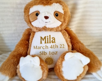 Personalised WEIGHTED Birth Weight Bear or Memory Bear