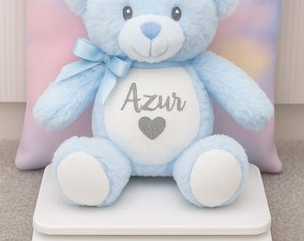 Baby loss Miscarriage Personalised WEIGHTED Tiny baby Blue Bear