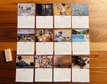 2022 fine art calendar,office gift,desktop calendar,gift for her,2022 calendar,fine art,2022 planner,coworker gift,2022 mini calendar