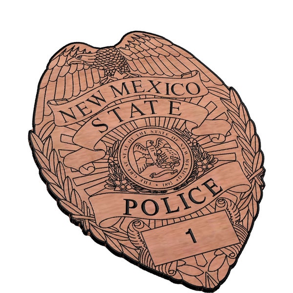 New Mexico State Trooper Police Badge SVG