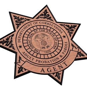 Utah Probation Agent Police Badge SVG