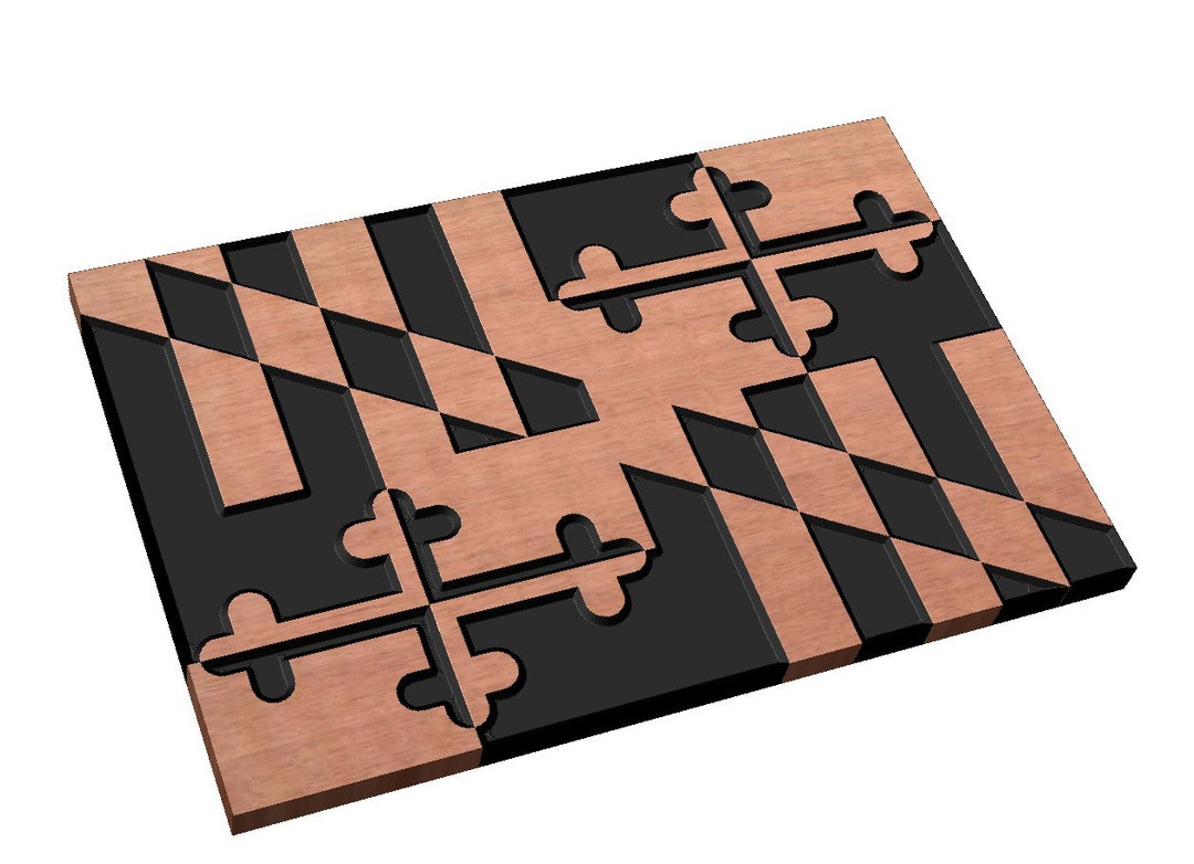 Maryland Flag CNC Router File (SVG) - Etsy