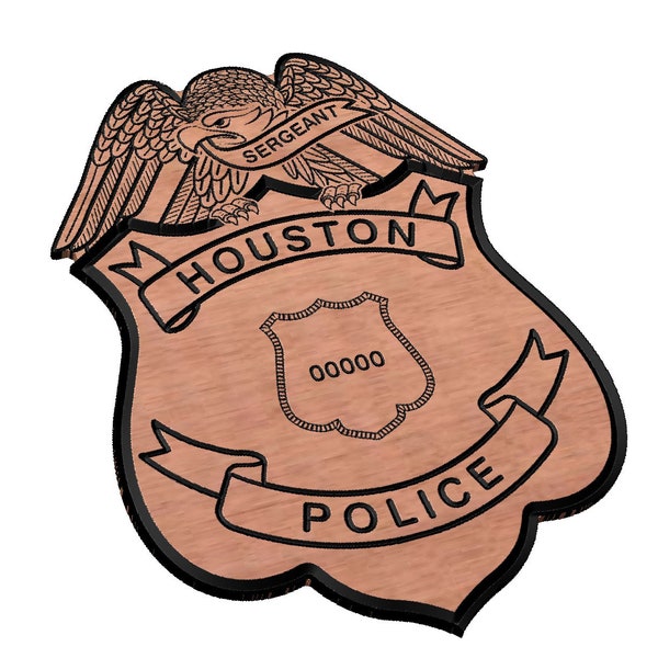 Houston Sergeant Police Badge SVG