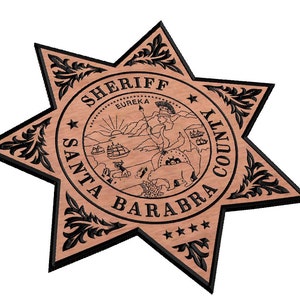 Santa Barbra County Sheriff Badge SVG