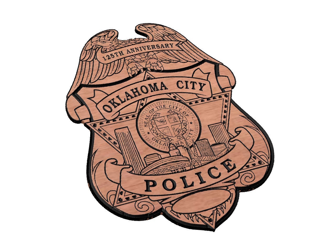 Oklahoma City Police 125th Anniversary Badge SVG CNC Laser - Etsy