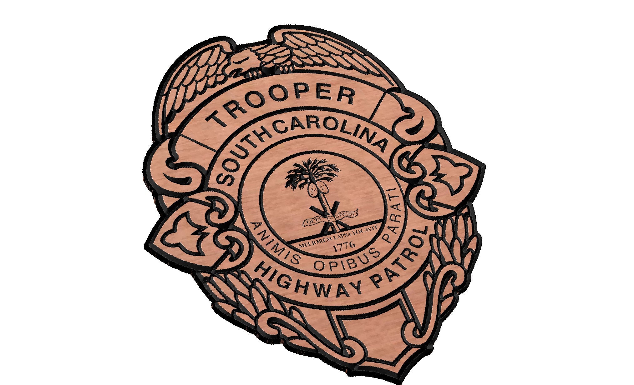 South Carolina Trooper Police Badge SVG