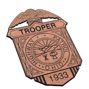 Ohio State Patrol Police Badge SVG