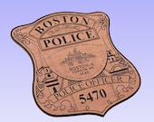 Boston Police Badge SVG  CNC Laser