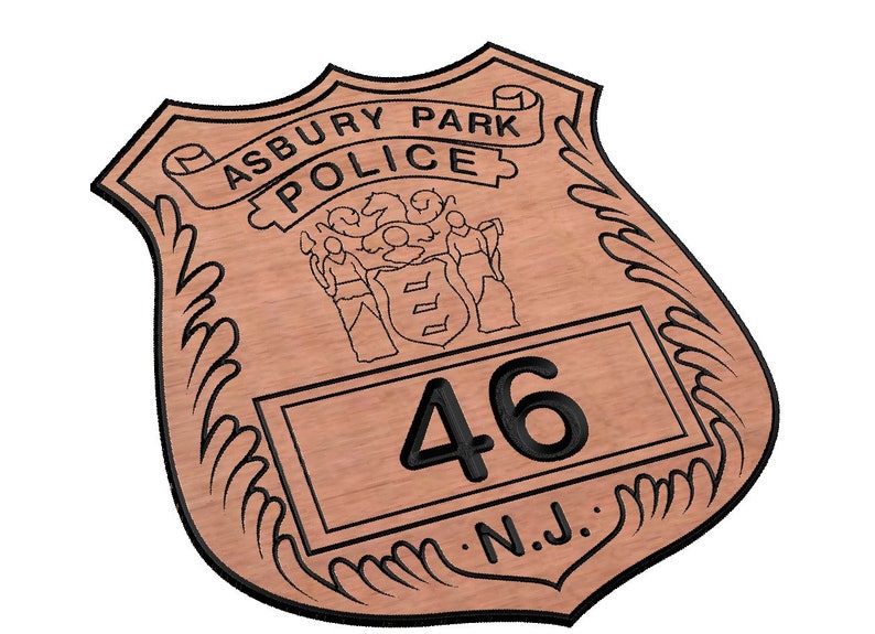 Asbury Park Police Badge SVG Etsy