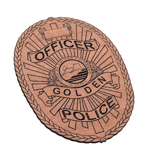 Golden Police Badge SVG