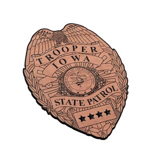 Iowa State Trooper Police Badge SVG