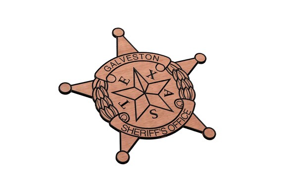 Galveston Sheriff SVG | CNC Laser Cut File, Wood Wall Art, Glowforge Engraving, LightBurn Ready