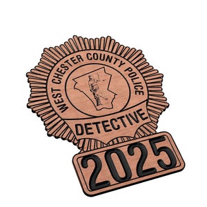 West Chester County Detective Police Badge SVG