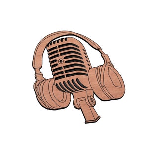 Microphone & Headphones SVG File: CNC Router, Cricut