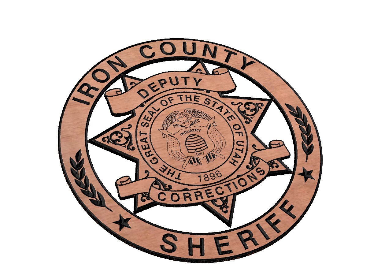 Iron County Sheriff Badge SVG CNC Laser - Etsy