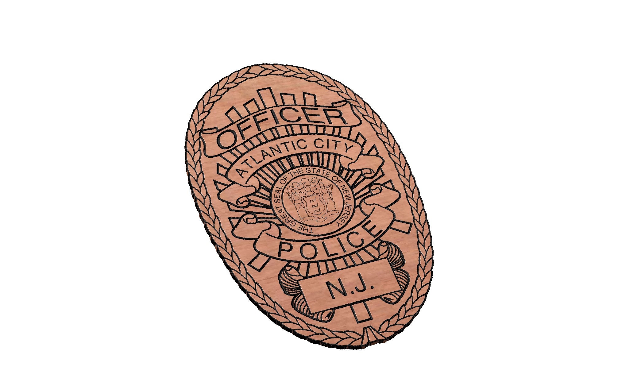 アトランティックシティ警察バッジ SVG - Etsy 日本