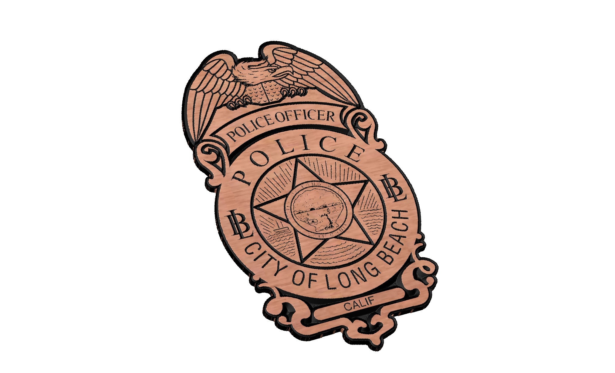 Long Beach Police Badge SVG | Etsy