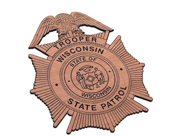 Wisconsin State Police Badge SVG  CNC Laser
