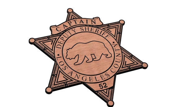 個人装備 LA COUNTY DEPUTY SHERIFF BADGE LASD Los Angeles County Sheriff Star Badge Customizable Solid