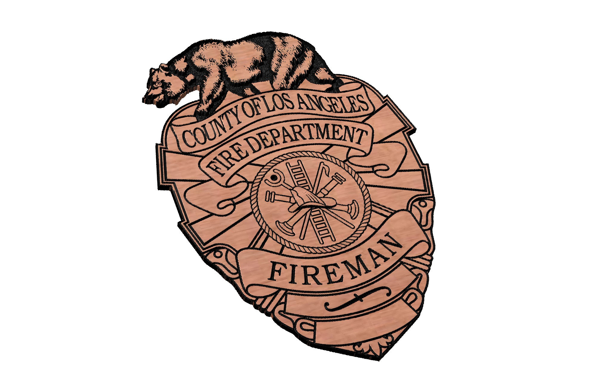 Los Angeles Fire Department Badge - Etsy