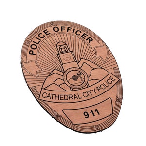 Cathedral City Police Badge SVG