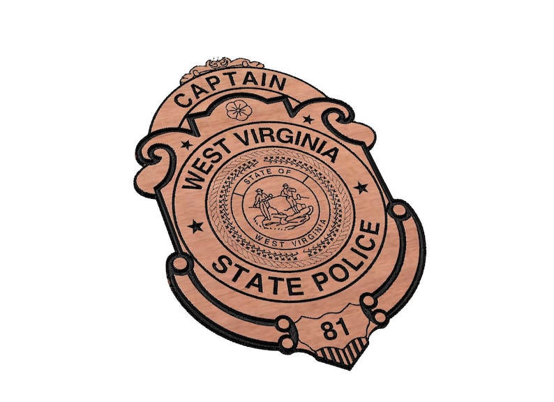 West Virginia State Police Badge SVG Etsy