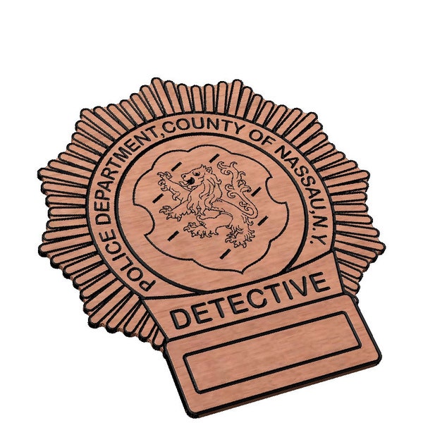 Nassau County Police  Detective Badge SVG