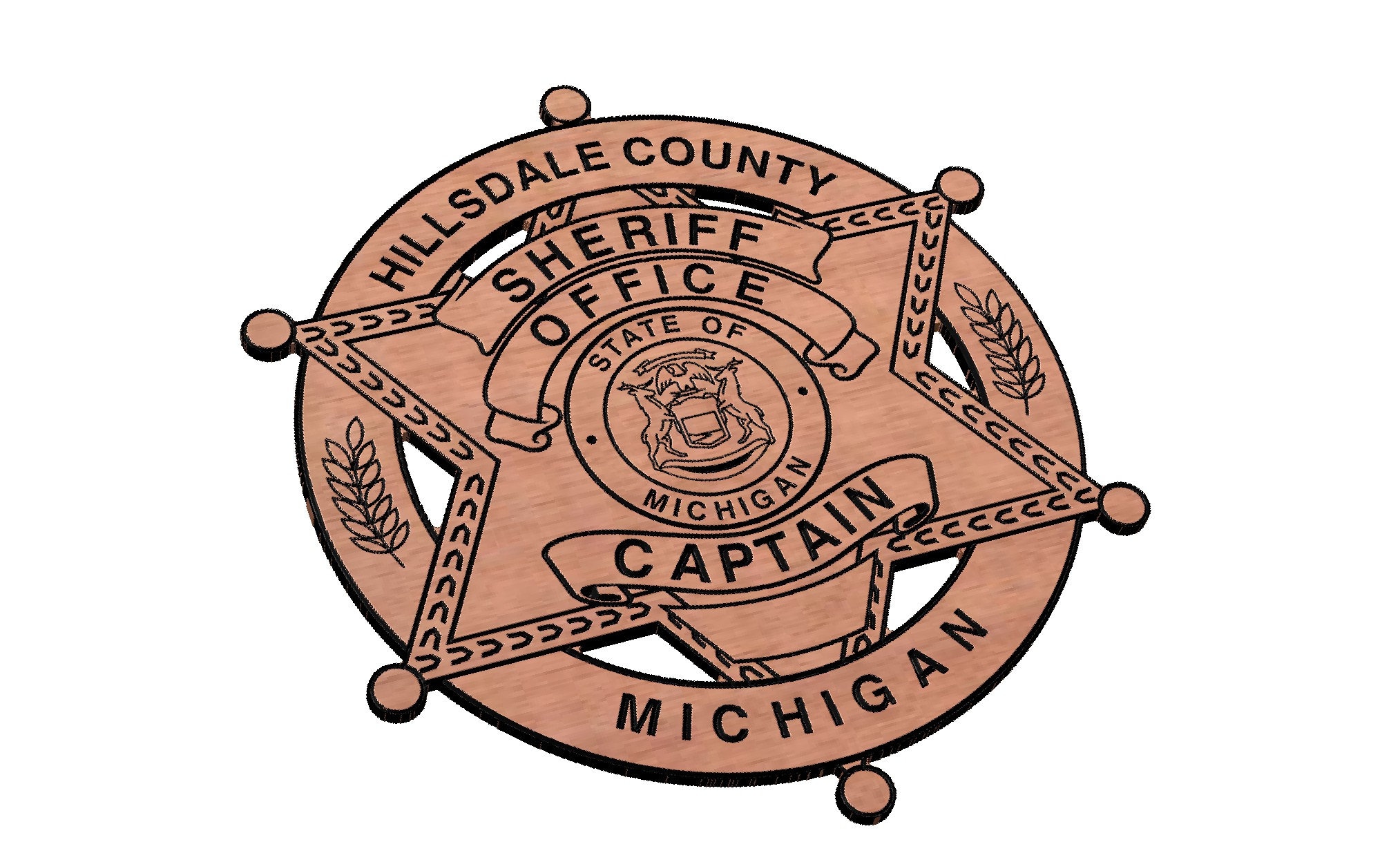 Hillsdale County Sheriff Badge SVG Etsy