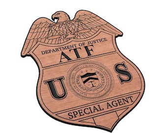 ATF Police Badge SVG CNC Laser