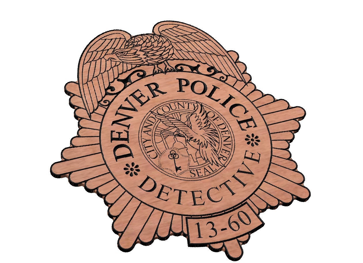 ケ*ス様 Denver Police Lieutenant バッジ Denver Police Badge SVG CNC Laser - Etsy