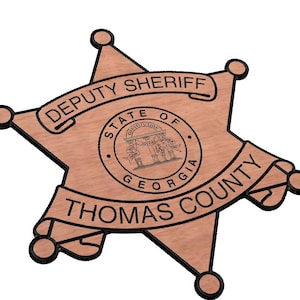 Thomas County Deputy Sheriff Badge SVG
