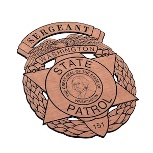 Washington State Patrol Police Badge SVG