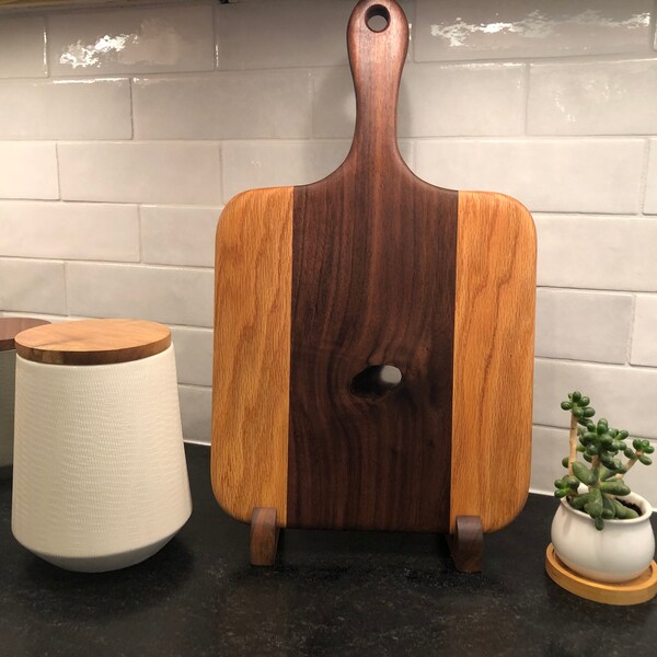 Walnut and oak face grain charcuterie, cheese, cutting board