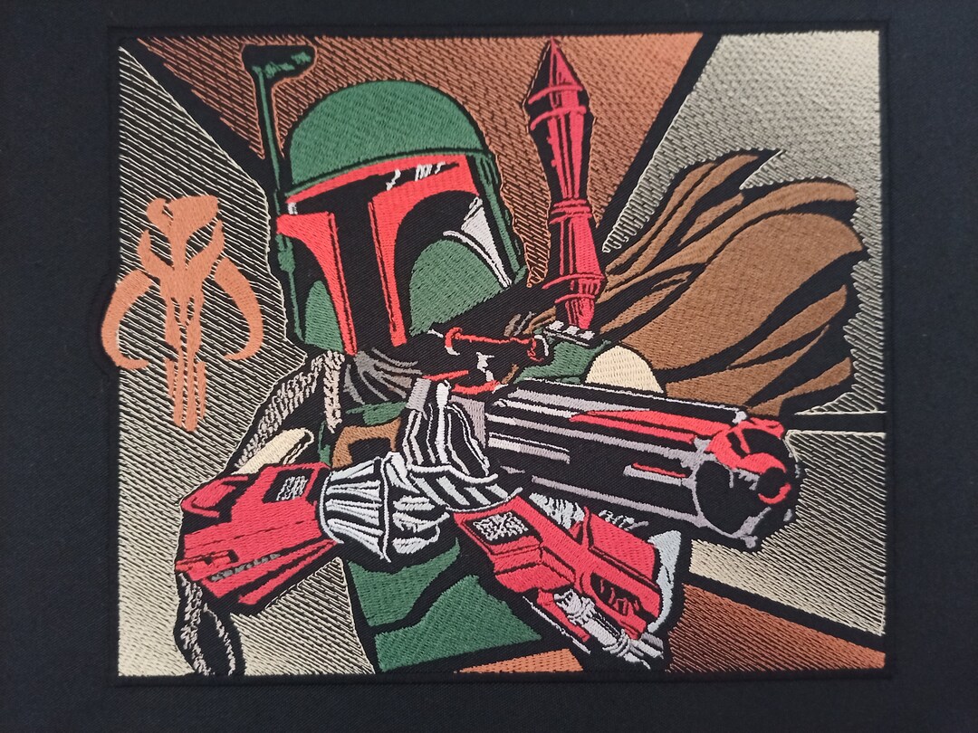 Boba Fett Inspired Patch/h77 X W90inches/fan Art/embroidery Etsy
