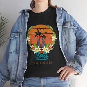 Bali Indonesia T-shirt, Bali Indonesia Beach Vacation Souvenir T-Shirt, Beach T-Shirt, Vacation Tee, Travel T-Shirt, Beach Crew