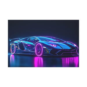 Neon Lamborghini - Etsy