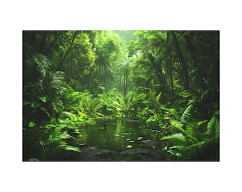 Canvas Print, Jungle Art Print, Tropical Rainforest Wall Art , Jumgle Photo Print, Home Decor, Nature Print, Botanical Photo On Canvas