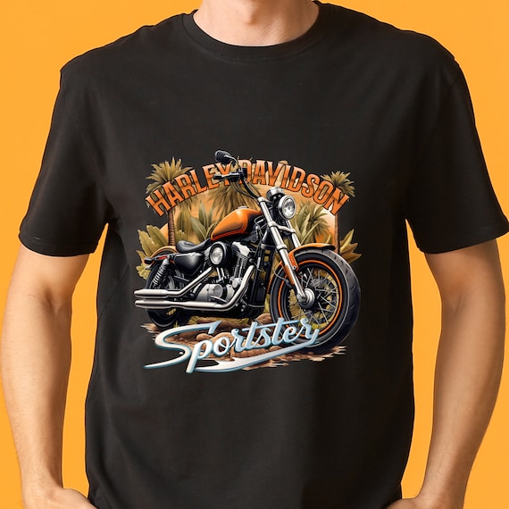 T-shirt Harley Davidson Sportster, T-shirt Biker, Chemise exclusive  Sportster Design Homme, Cadeaux moto -  France