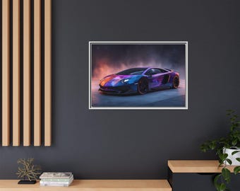 銀河系に浮かぶ美しいランボルギーニ・アヴェンタドール・スーパーカー