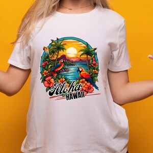 T-shirt Aloha Hawaii, chemise Hawaï, cadeau t-shirt Aloha, chemise de voyage, chemise de noix de coco Hawaï, t-shirt de vacances, t-shirt Aloha, t-shirt de vacances,