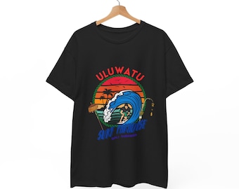 T-shirt Uluwatu Surf Paradise, Vintage Wave Sunset Palm Beach. T-shirt Bali, T-shirt Summer Vibes, T-shirt Bali Beach Sunset, Regalo per surfisti.