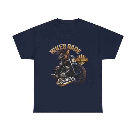 Bands And Bones Biker Girl One T-shirt De Moto Pour Femme