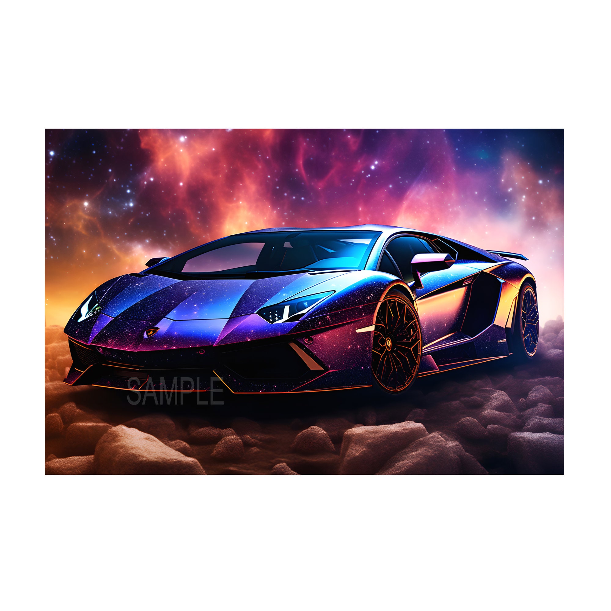 ランボルギーニ アヴェンタドールの銀河と惑星をデジタルダウンロード